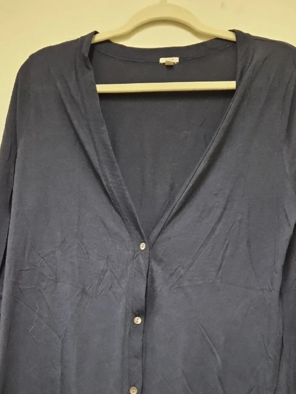 J. Crew Navy Long-Sleeve Button Cardigan Size M